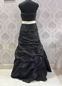 Elegant Black Strapless Gown