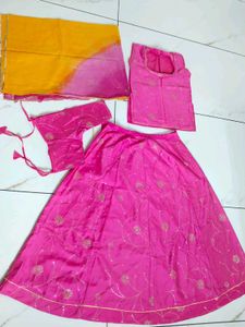 rajputi suit .Beautiful Pink Lehenga Choli with Du