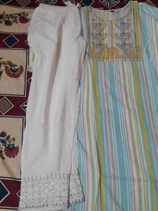 White Cotton Dress Material