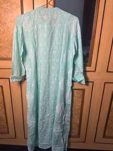OFFER❗️❗️Sea Green Embroidered Kurta