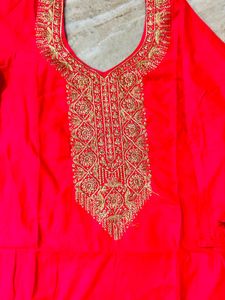 Vibrant Pink Embroidered Kurta Set