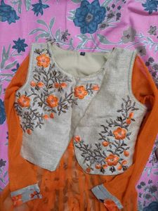 Embroidered Kurta Set with Jacket