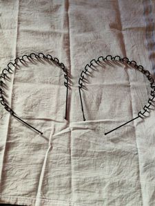Set of 2 Black Metal Headbands combo