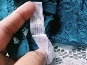 Teal Lace Bra and Panty Set