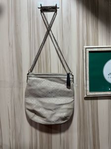 Guess Los Angels Beige Monogram Crossbody Bag