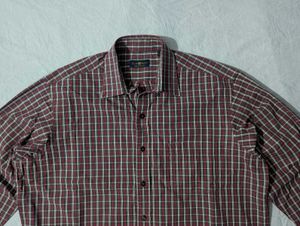 Boxy fit Men's Plaid Long Sleeve Shirt