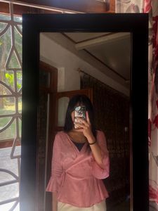 Pink Wrap around top