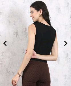 Sleeveless Black Top