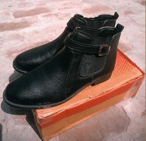 Classic Black Ankle cow boy boots for men 1.5 kg
