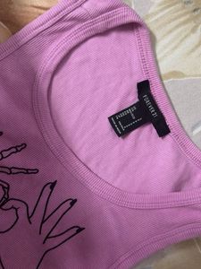 pink crop top