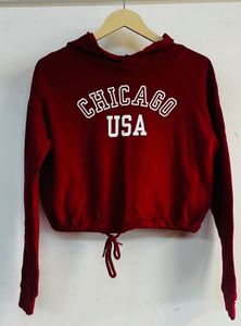 H&amp;M Cropped Chicago USA Hoodie