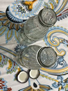 Glass keventers bottles set of 2