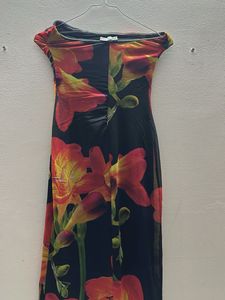 Strapless Floral Maxi Dress