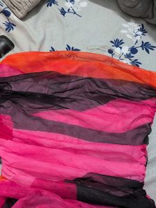 Strapless Ruched Ombre Mesh Dress House of CB