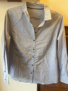 m&amp;s formal Polka Dot Button-Up Shirt