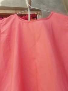 Pink Sleeveless Kurta