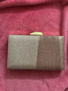 Party Clutch, Pink Glitter, Perfect For Evenings