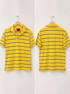 American Ranger Men's Yellow Striped Polo T-Shirt
