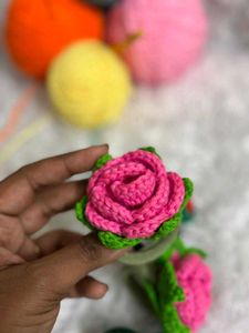 Crochet Flower Hair Tie
