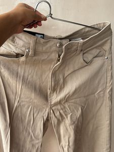 H&amp;M High Waist Trouser/Jeans - (khaki)
