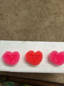 Heart Shaped Candles Set of 3