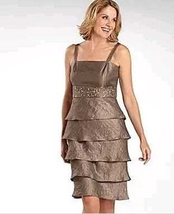 17238. Sparkling Tiered Sheath Dress