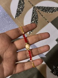 Red Beaded chain Bracelet
