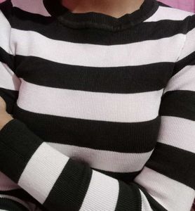 Chic Striped Long Sleeve Top