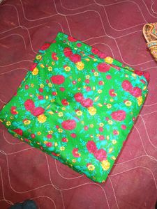 2, Green Floral Dress Material both