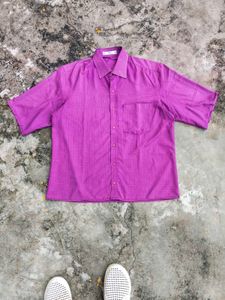 Drop Shoulder Crop Shirt