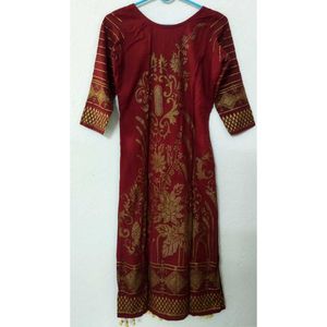 Maroon kurta set