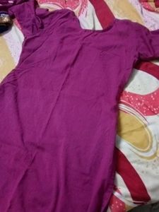 ElegantPurple Embroidered salwar kurti garam suit