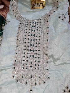 Unstitched Green Suit Set
