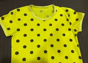 Bright Yellow Polka Dot T-Shirt