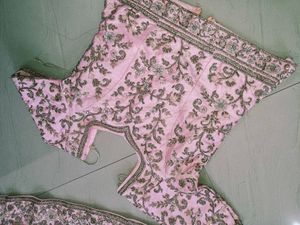 dabka work pastal pink  Lehenga Choli