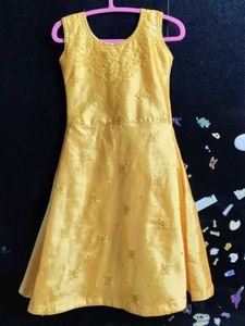 Beautiful Yellow Embroidered Gown