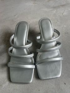 FYRE Rose Silver Heels