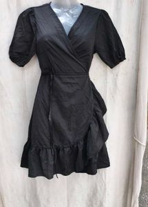 I. Black wrap dress