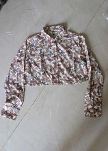 Printed Cropped Shirt