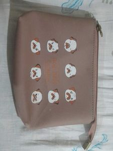 cute brown leather pouch