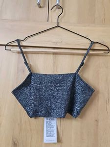 Sparkly Cropped Camisole Top