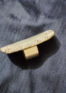 Statement Silver Tone Oval Ring