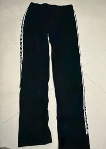 Black Track Pants with Side Tape