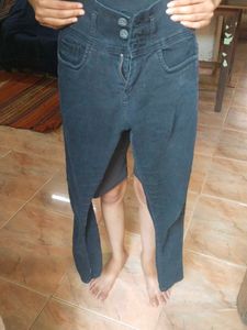 Black Denim Mini Skirt