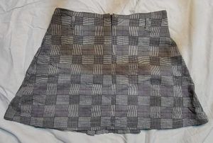 Plaid Pleated Mini Skirt