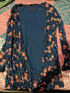 Floral Print Shrug Attached Top 💐