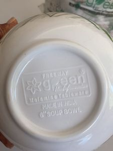 Freeway 12 Green Melamine Bowls Set