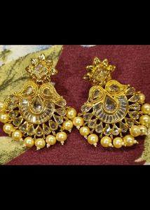 Gold Artificial Earrings