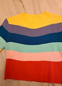cute crop top rainbow
