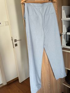 Light Blue Straight fit Trousers